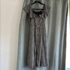 Elegant Black and White Women's Dress